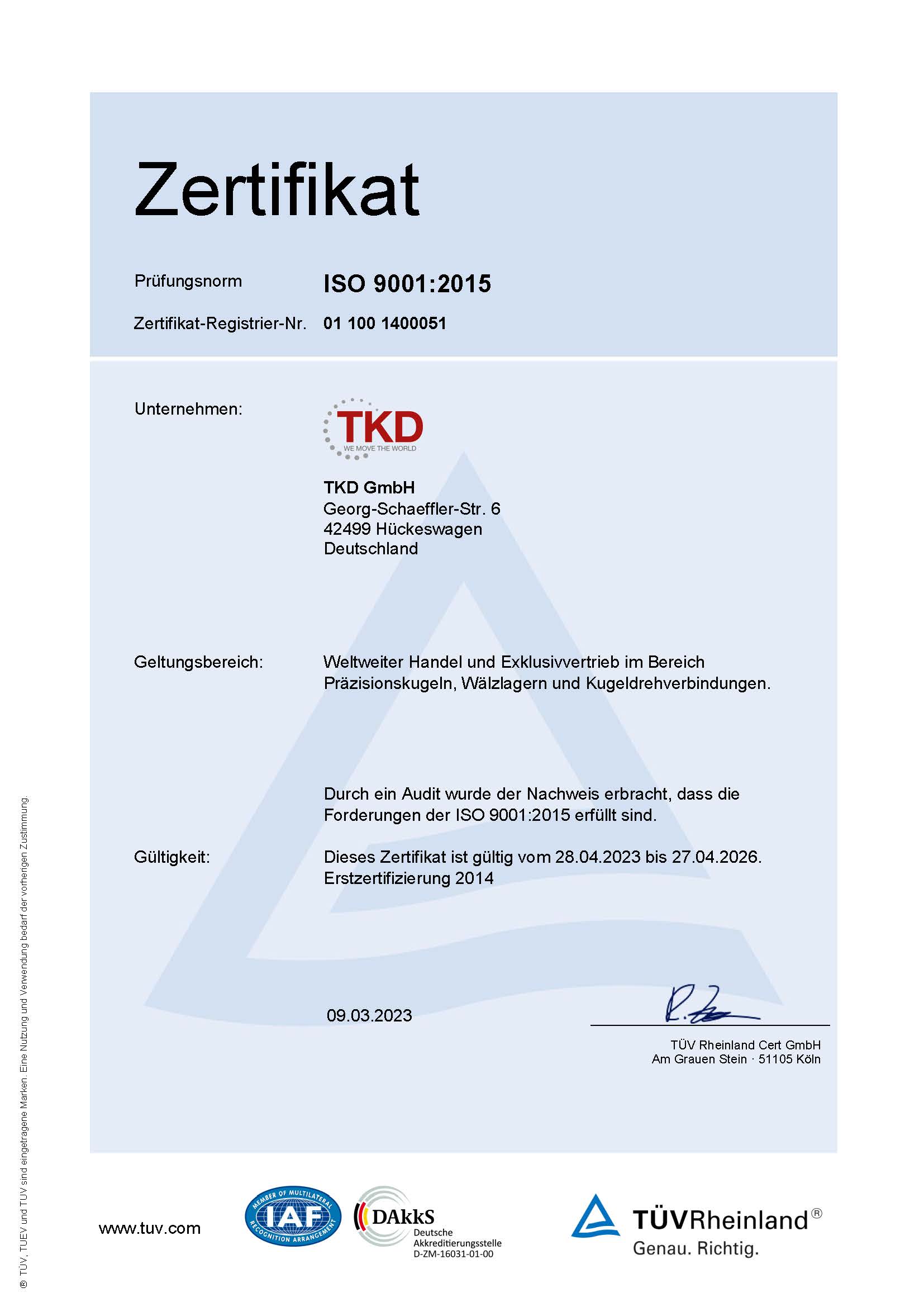 DIN ISO 9001 2015 englisch NEU 04 2020